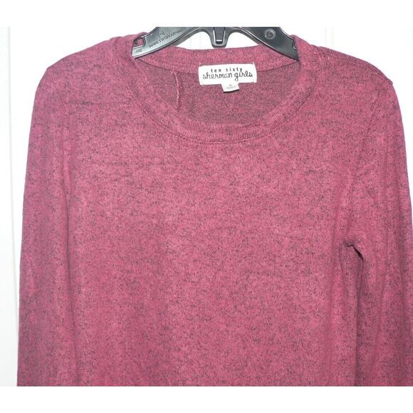 Ten Sixty Sherman Girls Dolby Ruffle Back & Hem Long Sleeve Brushed Knit Pink 5 - Picture 2 of 4